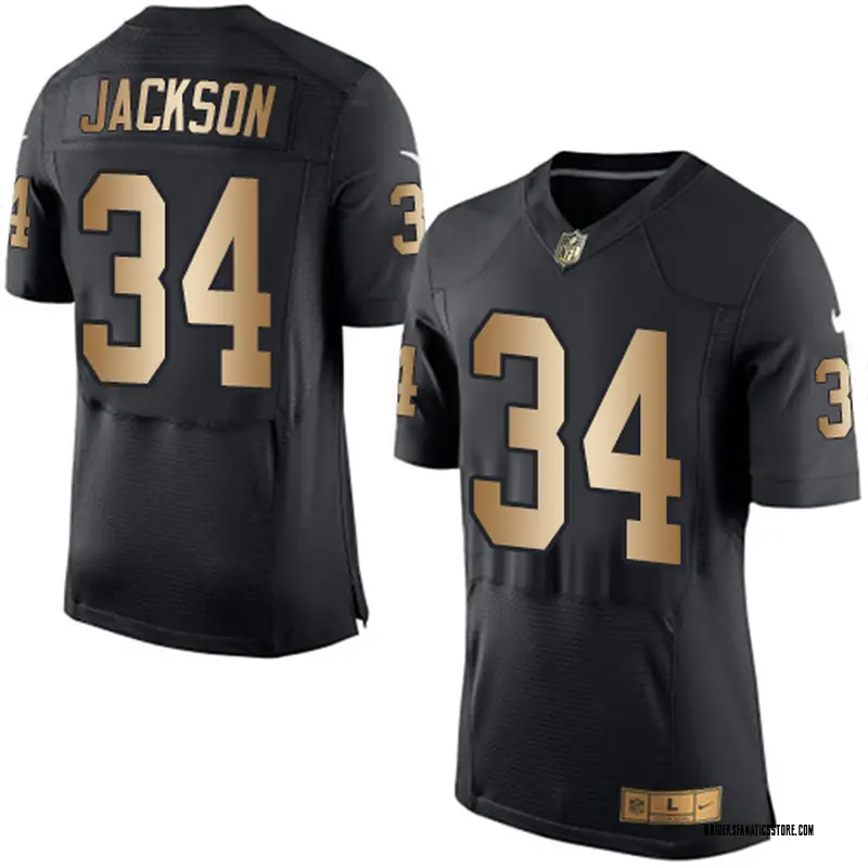 Raiders black and gold jersey Clearance