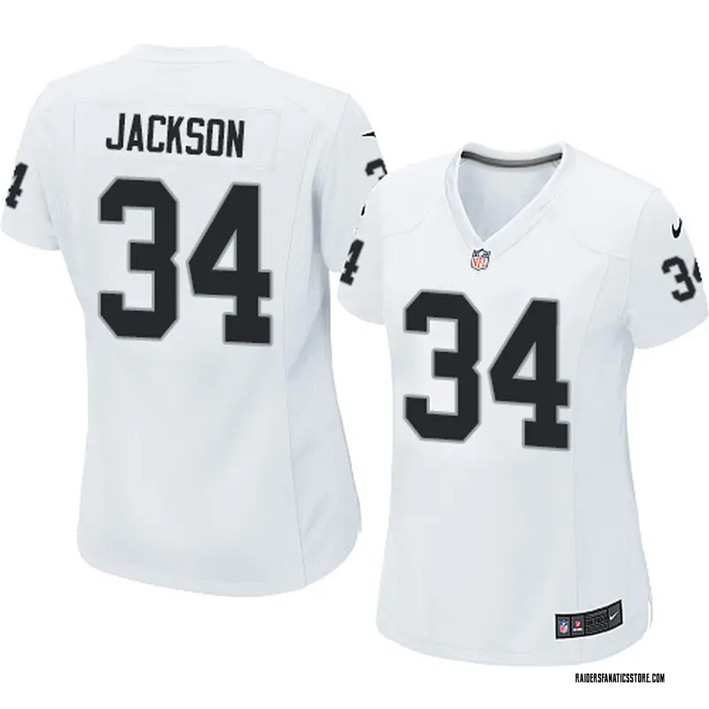 bo jackson white raiders jersey