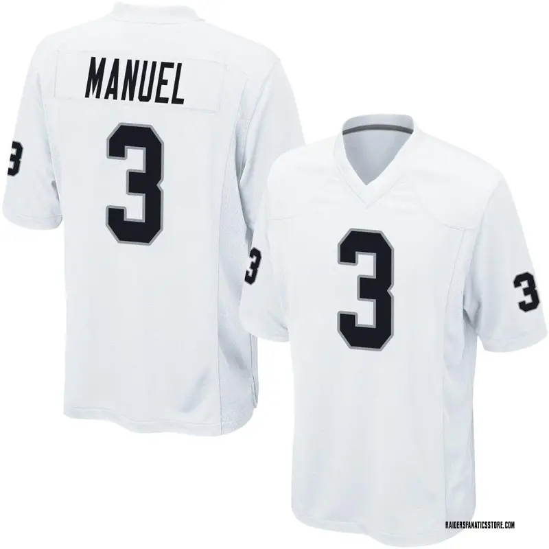 Game Youth EJ Manuel Las Vegas Raiders Nike Jersey - White