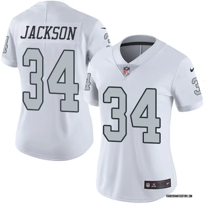 bo jackson raiders white authentic jersey