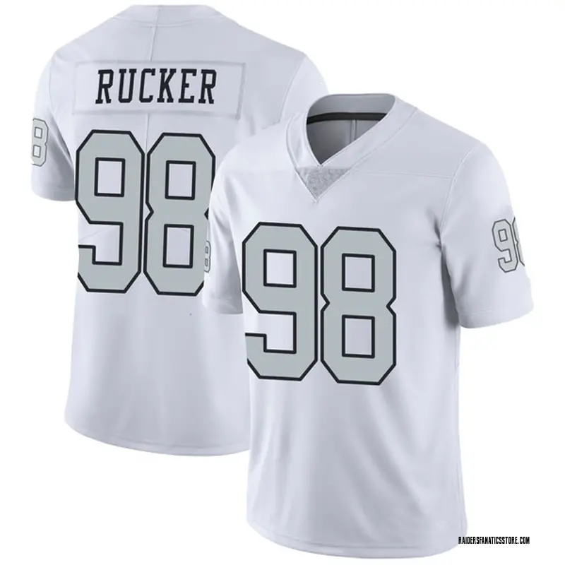 Limited Youth Frostee Rucker Oakland Raiders Color Rush Jersey - White