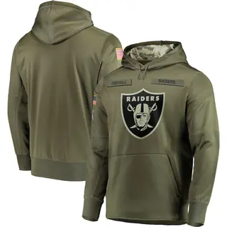 Men's las vegas raiders nike black 2020 salute to service sideline performance pullover hoodie clearance