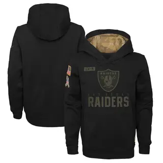 Men's las vegas raiders nike black 2020 salute to service sideline performance pullover hoodie clearance